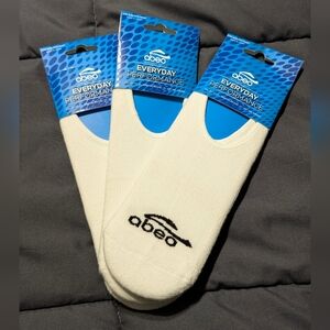 ABEO (3 pairs) white every day performance no show mens socks one size fits most